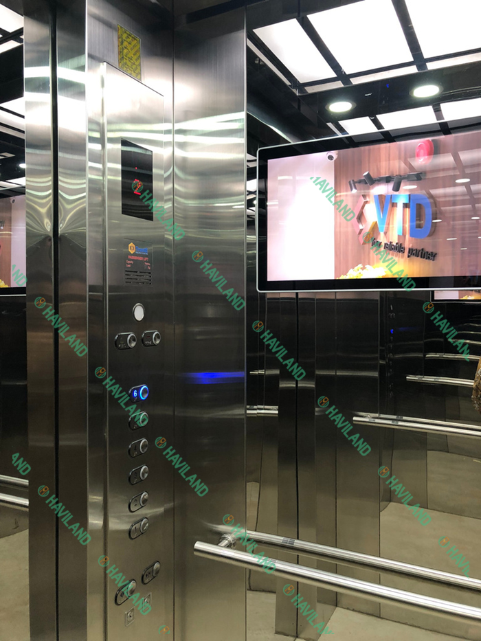 Toà nhà văn phòng cho thuê lắp đặt thang máy hiện địa, an toàn người dùng